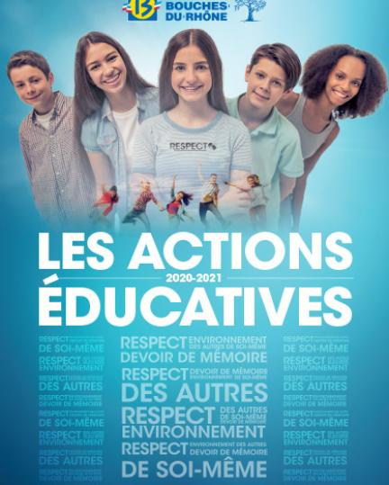 Affiche de promotion pour les actions educatives pour l'année scolaire 2020-2021